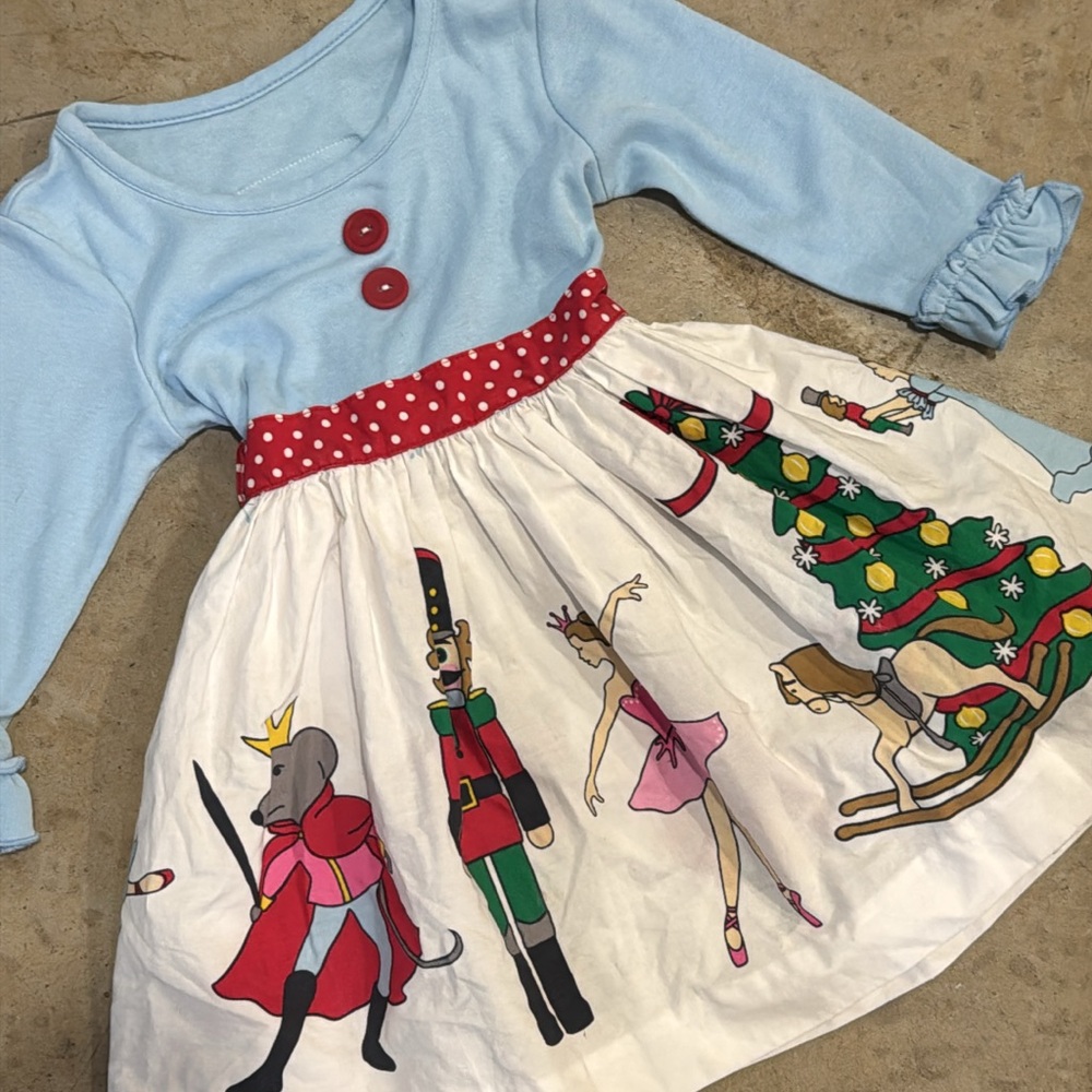 Eleanor Rose Blue and White Nutcracker Dress